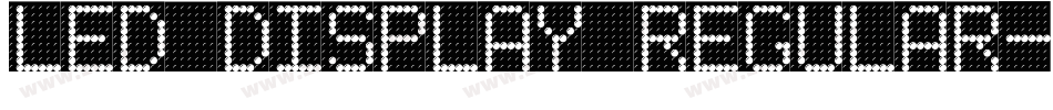LED Display Regular字体转换